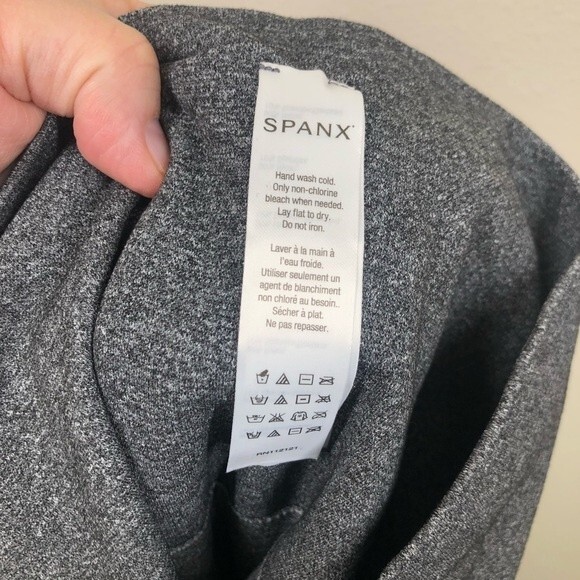 Spanx Seamless Heathered Gray Full Length Compression Legging Large - Picture 8 of 8